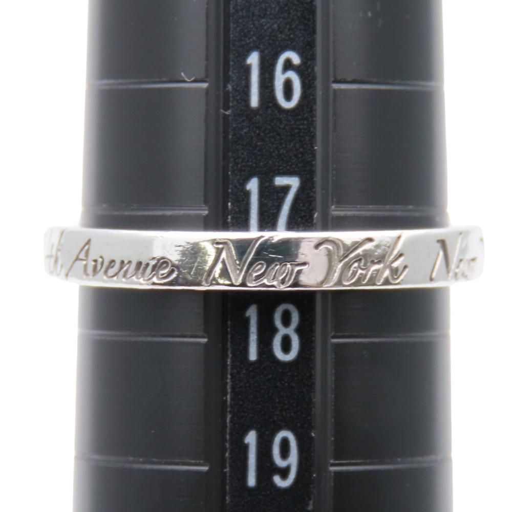 Used TIFFANY&Co. Ring Notes Narrow New York EU#57 Silver925 2.9g Silver Accessories