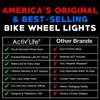 Activ Life Bicycle Spoke Light Color Fun wheel light accessory for beach mountain BMX road tandem folding and (1 Tire, Changing) - cycling, biking,