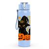 1PC Witch Pumpkin Halloween 750ml Color Plastic Sports Water Bottle Leakproof Flip Straw Lid Suitable for Sports Office Home Use