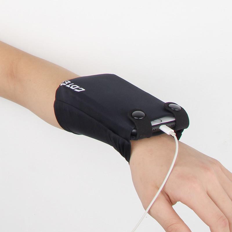 Sports Wrist Bag Zipper Running Bag Wrist Wallet Pouch For Phone Key Card Sweatband Gym Fitness Sports Cycling Wristband Arm Bag