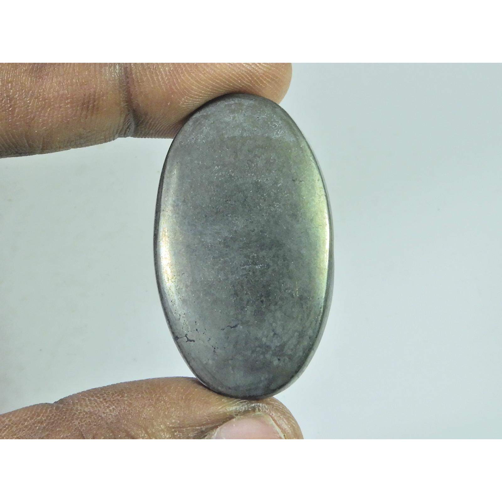 25X42X05MM Natural Apache Gold Pyrite Oval Cabochon Loose Gemstone 90Cts. B-366