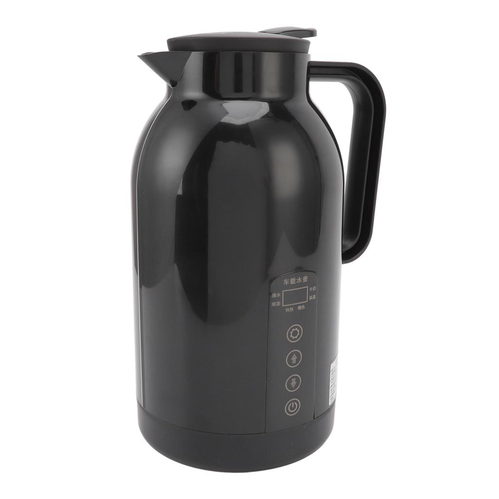 Auto Heizbecher Tragbarer Edelstahl Elektrischer Wasserkocher für Tee Kaffee Schwarz 1300ML