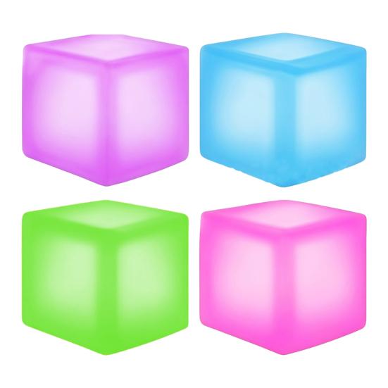 1/4 Adet Buzlu Küp Sıkma Oyuncak Yumuşak Esnek TPR Yavaş Yükselen Küp Duyusal Oyuncak Kaygı Giderici Stres Topu Sınıf Ödülleri Parti Hediyelikleri