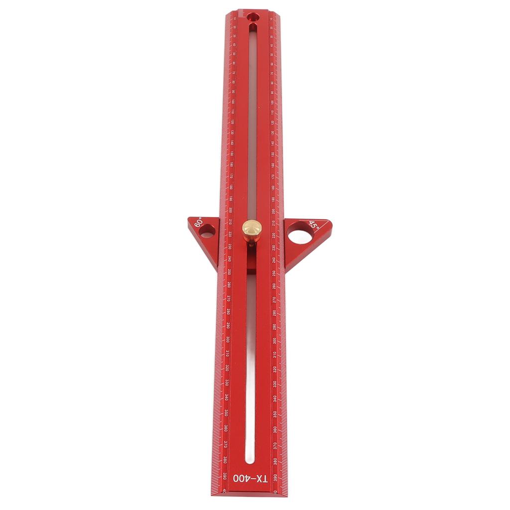 Woodworking T Track Ruler Multifunctional Aluminum Alloy Portable Wood Measuring Angle Ruler
