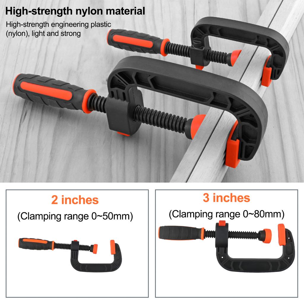 DIY Carpentry Tool C-Clamp For Woodwork For DIY Carpentry Fast Clamping Function Fast Moving Screw Positioning