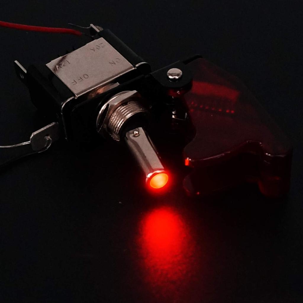 Twidec/3Pcs Rocker Toggle Switch 12V 20A Heavy Duty Racing Car Automotive Auto SPST ON/Off Toggle Switch Red LED Light Illuminated 3Pin with Red