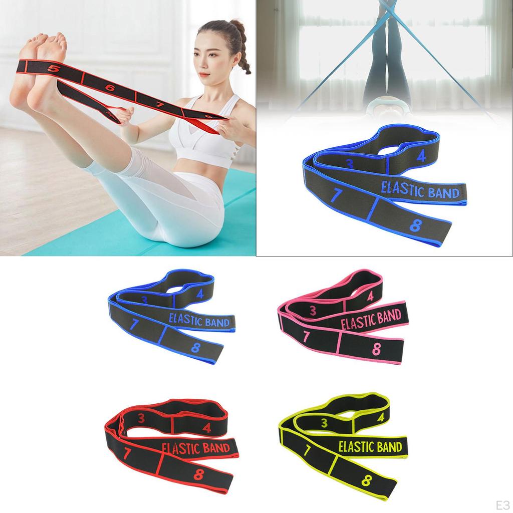 Yoga Stretch Band 8 Segment Improve Body Flexibility for Working Out Elastic Resistance