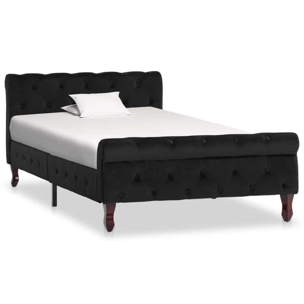 Cadre de lit sans matelas  velours 100x200 cm