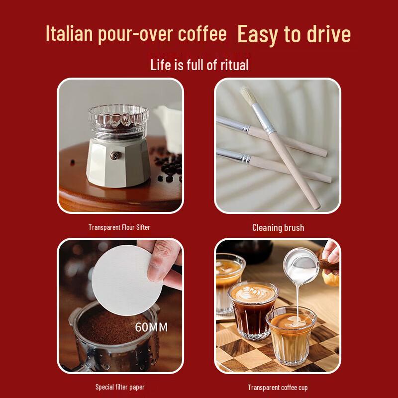 Black 10-Piece Moka Pot & Insulated Tumbler Gift Set