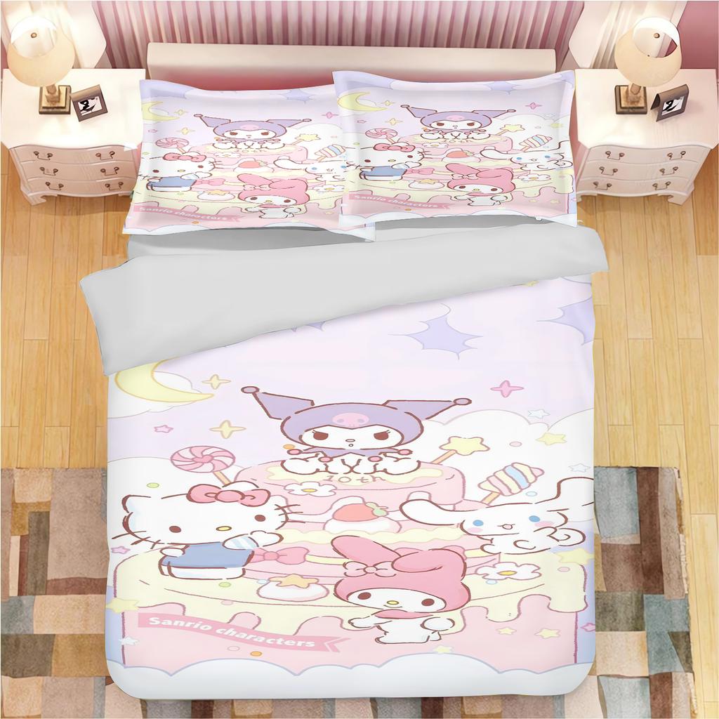 Sanrio Pochacco Duvet Cover Set Comforter Bedding 3D Children'S Bedding Set 3-Piece 1 Quilt Cover King Size