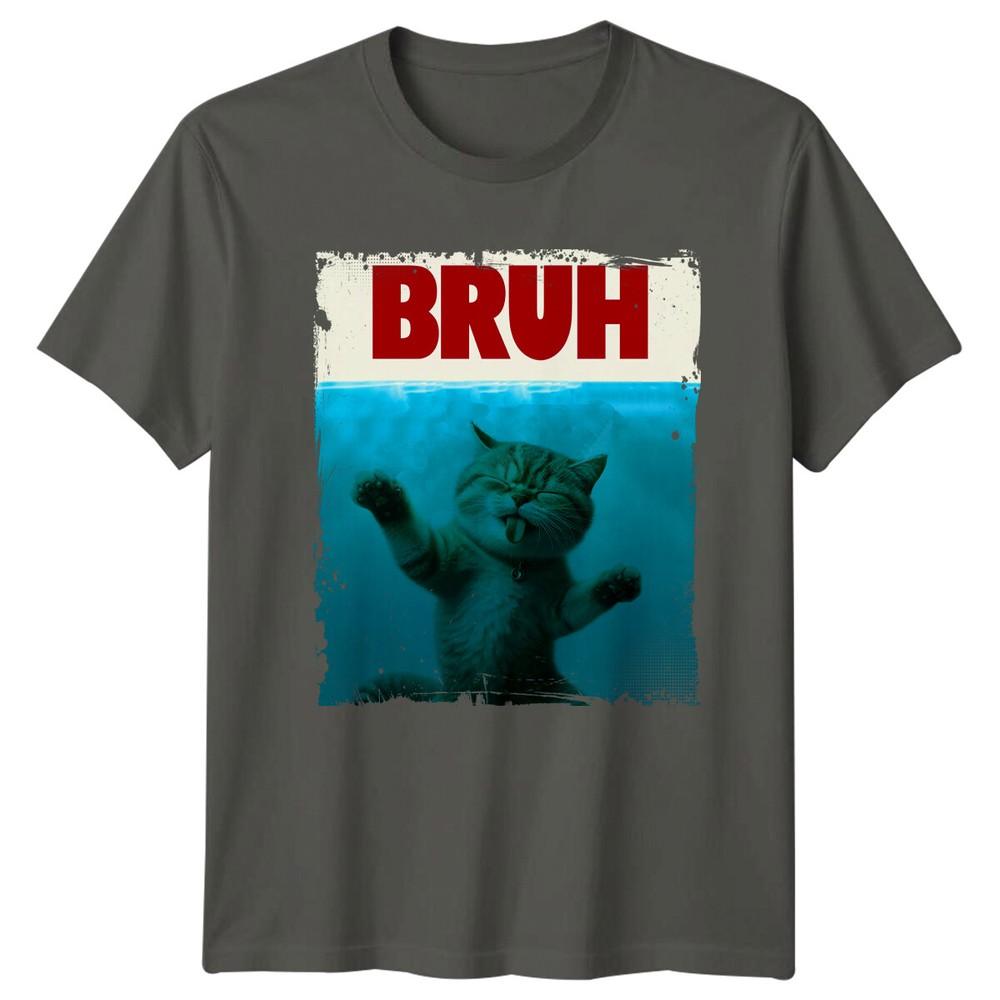 Bruh Cat Meme TShirt Funny Parody Graphic Tee S
