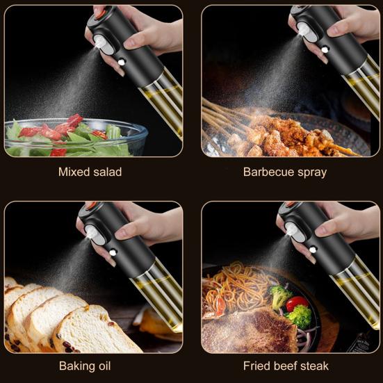 Spruzzatore elettrico per burro 200 ml/7,03 oz spruzzo continuo con controllo delle porzioni spruzzatore e distributore di olio accessori per utensili da cucina per friggitrice ad aria