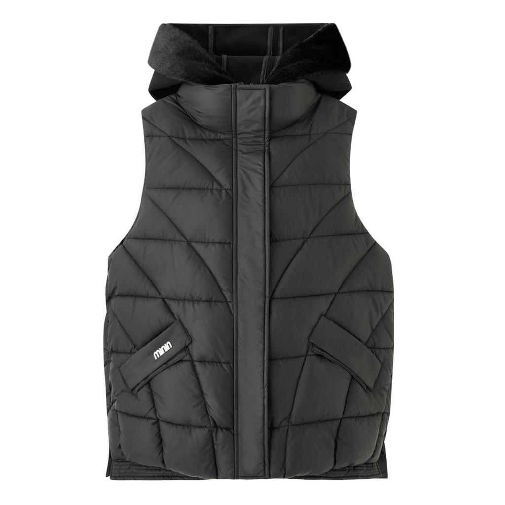 Fall and Winter New Women's Lightweight Sleeveless Undershirt Jacket Hooded Thickened Warm Sports Casual Loose Jacket