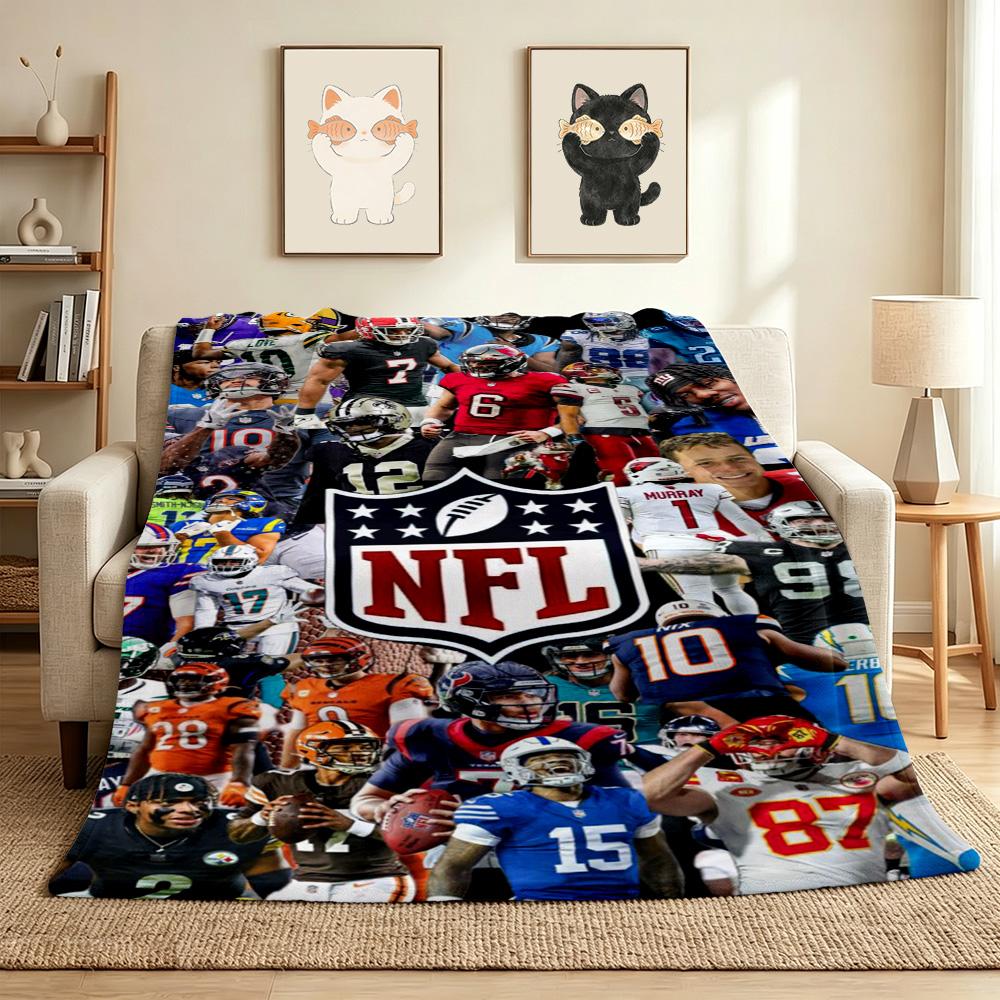 Nfl Stars Throw Blanket Flannel Blanket Soft Warm Sofa Bed Camping home Decor Unique Christmas Gift C10217