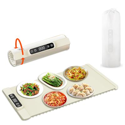 Flexible Rollable Silicone Warm Vegetable Board Smart Home Multifunctional Foldable Warm Vegetable Treasure Heating Insulation