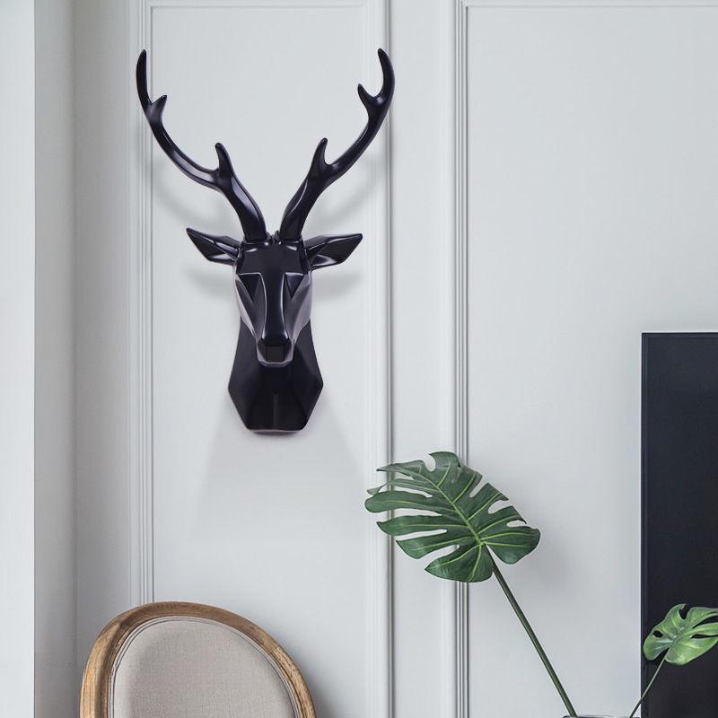 Nordic Modern Deer Head Wall Pendant for Living Room