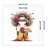 Kit de point de croix Art Broderie complète Fil de coton écologique 11CT Imprimé Geisha
