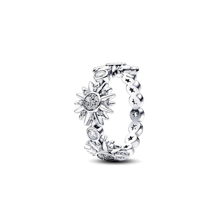 Pandora Shining Triple Sun 925 Silver Ring Women ring 192846C01 48