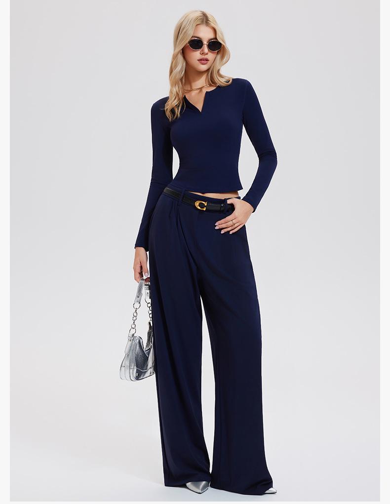 Women's Fashionable Wide-Leg Yoga Pants - Breathable, Loose, Slimming Trousers
