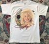 Maglietta Dolly Parton Anni '90 Farfalla Bianca T-shirt Vintage Retro Cantante Country S-5XL