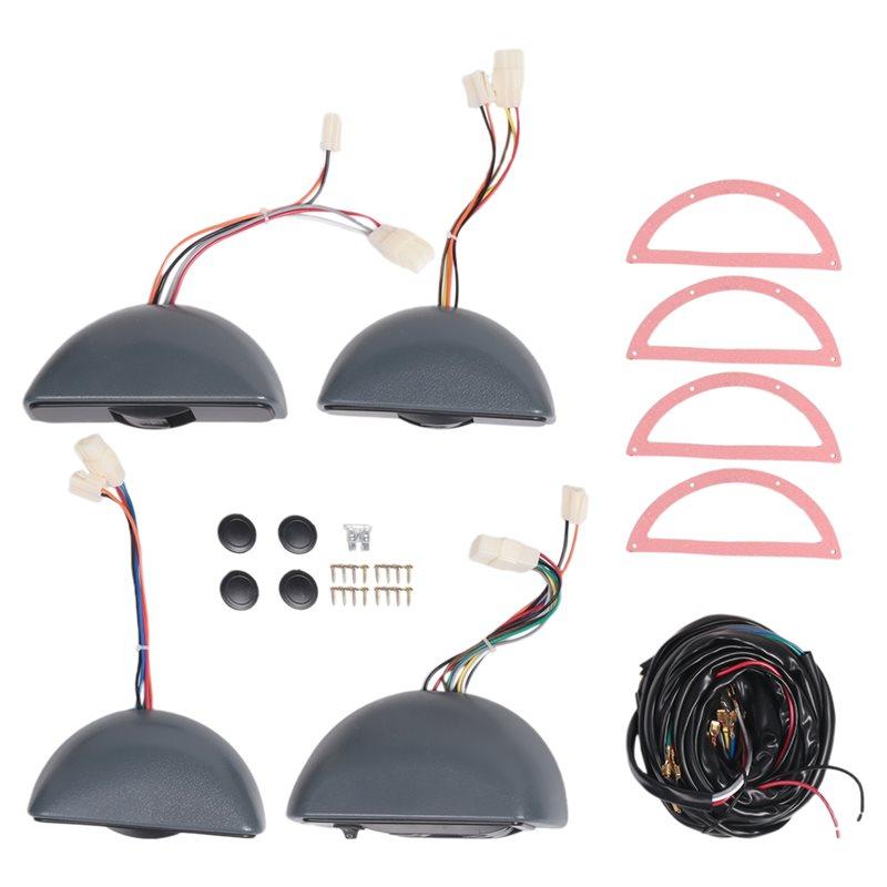 SXR-12V Car Universal Crescent Power Window Switch Kit 4-Door Power Window Switch Car Electric Window Lift Switch Kit