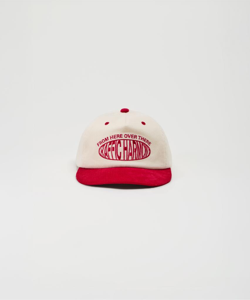 Teulaepighamoni Corduroy Round Logo Deep-Fit 5-Panel Cap_Red