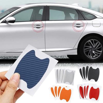 4 stück Carbon Fiber Auto Türgriff Schüssel Scratch Wasserdichte Schutz Aufkleber Universal Autos Protector Außen Zubehör