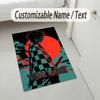 Personalized Crystal Velvet Carpet,Demon Slayer Custom Printed Name, Plush Area Rug For Home Indoor Decor