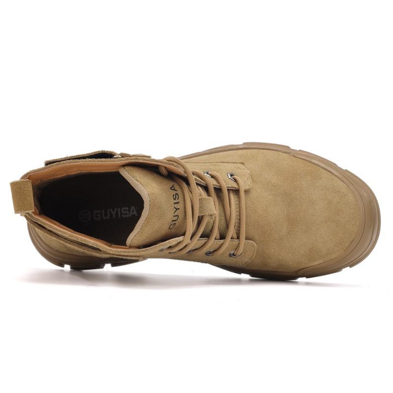 Mens Steel Toe Safety Work Boots Anti-Puncture Fire-Resistant Welding Shoes Industrial Use