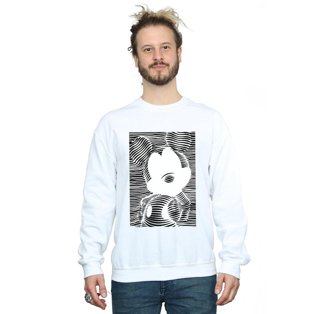 Disney Mens Mickey Mouse Lines Sweatshirt