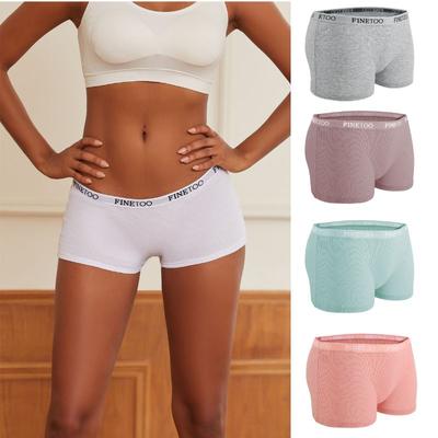 Cotton Boy Short Panty for Women Boxer Panties Breathable Briefs Woman Underpants Lingerie