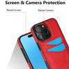 For iPhone 16 Pro Case Card Slot Slim-Fit PU+TPU Mobile Cover