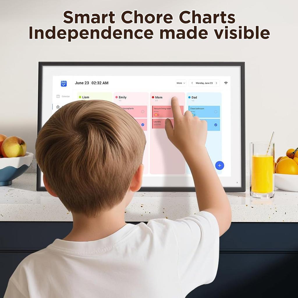 10.1inch Smart Digital Calendar Planner Smart Digital Calendar HD Touchscreen Family Planner with Switchable Digital Photo Frame