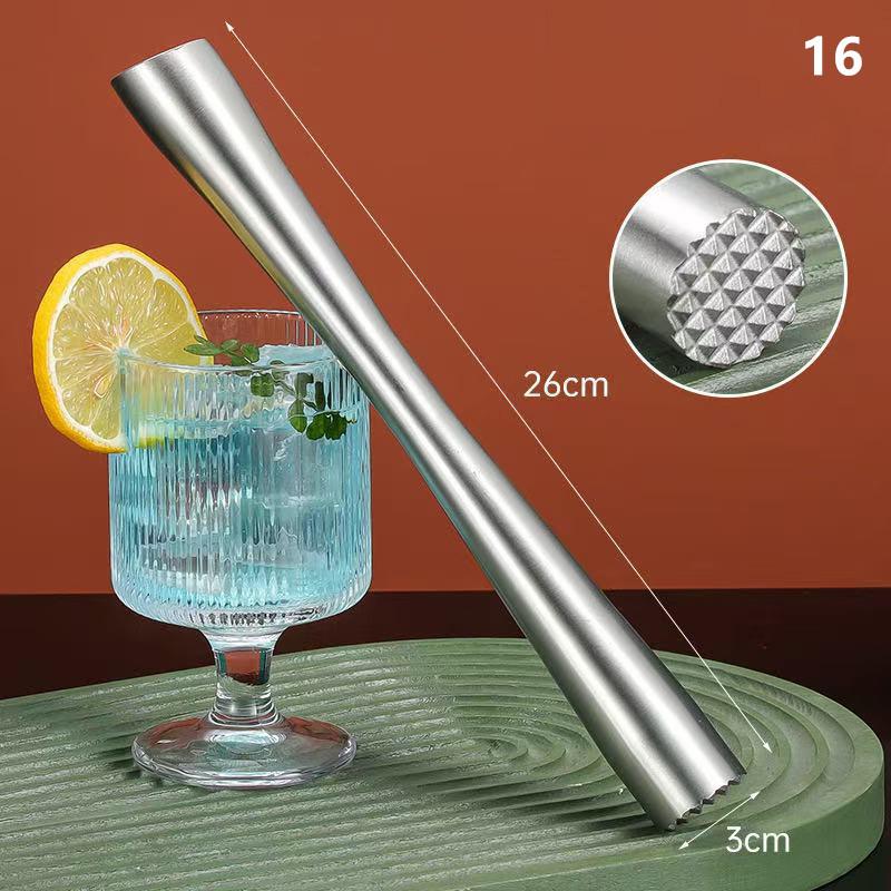 Nerezové kladívko na drcený led Multifunkční nanukové tyčinky Koktejlové míchátko Ovoce Citron Muddle Barové náčiní