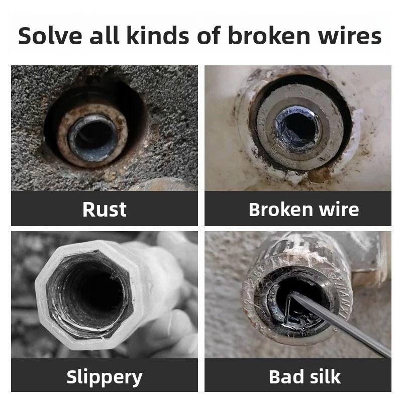 4/6 Point Faucet Angle Valve Broken Wire Extractor Tap Reverse Wire Water Pipe Broken Pipe Head Screw Extraction Removal Tools