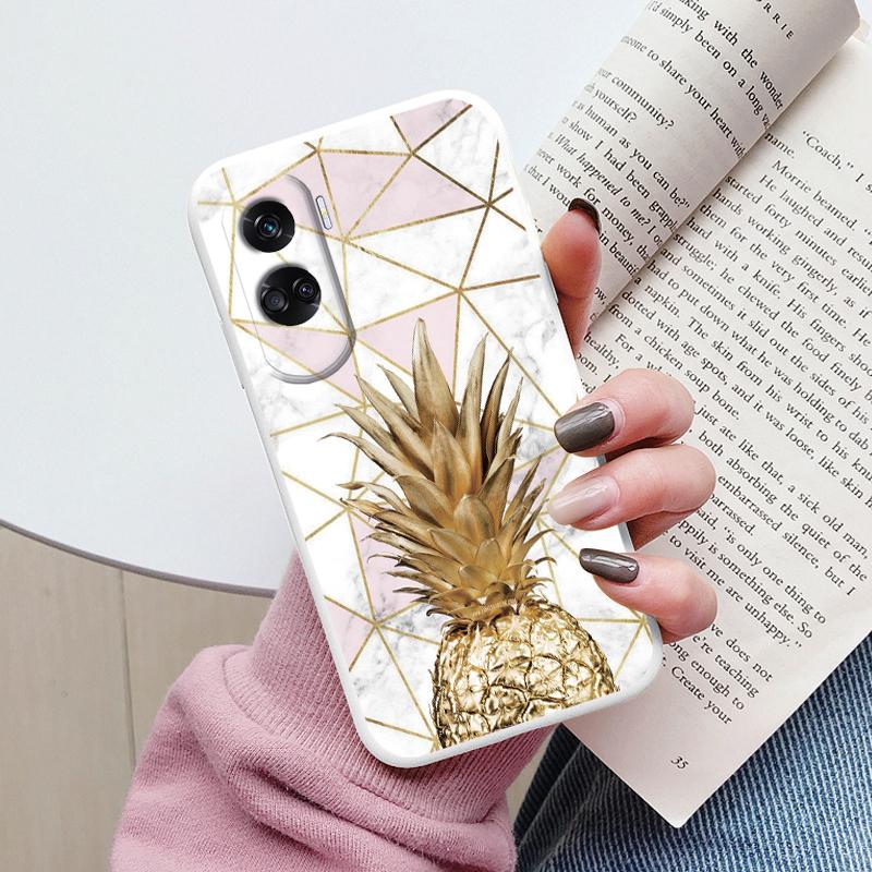 For Honor 90 Lite Cover Fashion Marble Painted Silicone Soft Case Shockproof Art Capa For Honor 90 400 Lite Bumper Shockproof