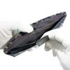 [Inden-ya] Inden Long Wallet, Large, Thin Deerskin, Navy Blue with White Lacquer, Forget-me-not Pattern, 2107-14-181