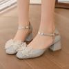 Gold Silber Frauen Sandalen Med Heel Kleine Große größe 33 52
