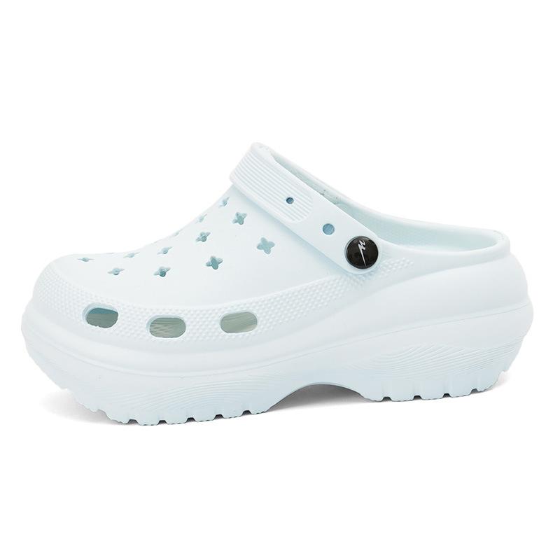 CH Hole Shoes New Heightened Thick-soled Non-slip Summer Outdoor Beach Baotou Drag Home Cool Slippers