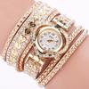 Modische Strassstein-Herz-Zifferblatt Damen Armbanduhr Lange Samtband Armbanduhr