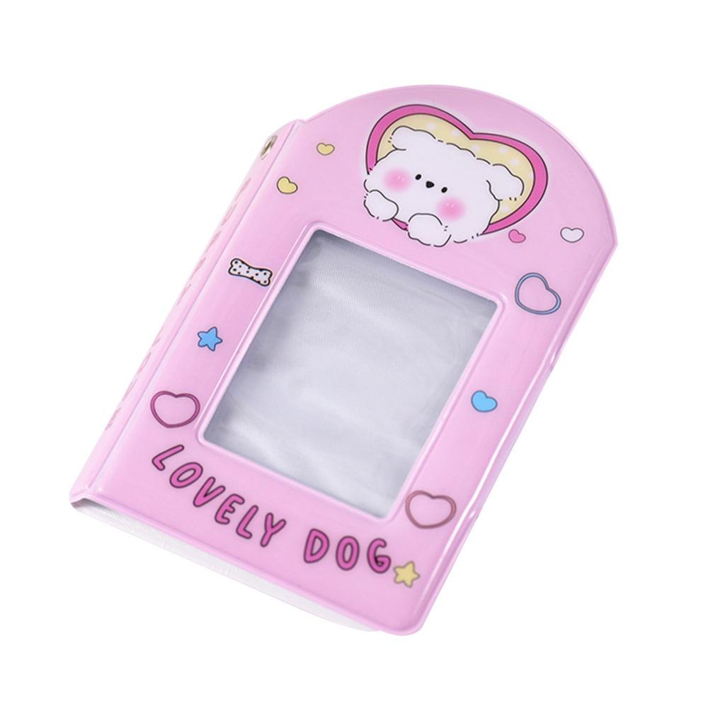 Creative Cute Puppy Card Album PVC with 16 Internal Pages Photocard Binder 3 Inch Mini Idol Card Collect Book