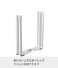 Yamazaki Tower Plastic Bag Eco Holder, White, Approx. W12 x D9.5 x H16.5cm, Tabletop Trash Can with Triangular Corner and Drainer, Slim Foldable,