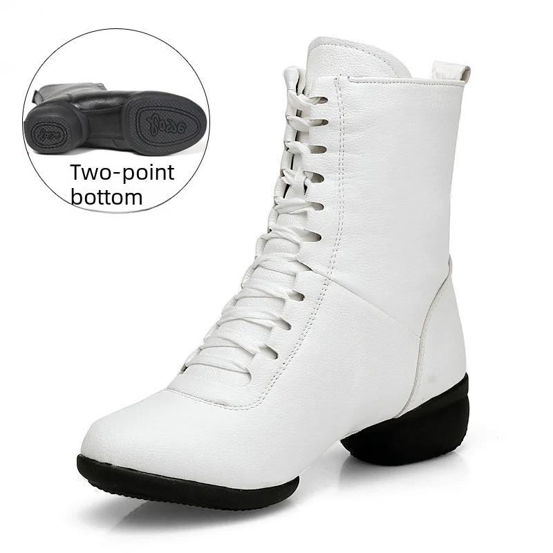 

Four Seasons Мягкая подошва Туфли для квадратных танцев Обувь для танцев Длинные сапоги Джаз Латиноамериканские Модерн 37 белый