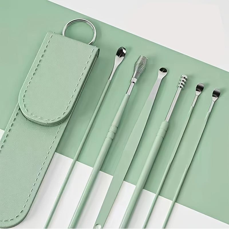 New Stainless Steel Ear Scoop Set for Cleaning Ears, Spiral Adult Ear Cleaner with Ear Digging Spoon