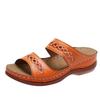 2023 Retro Stitch Plus Size Non-slip Wedge Sandals - Women's One-Strap Slippers