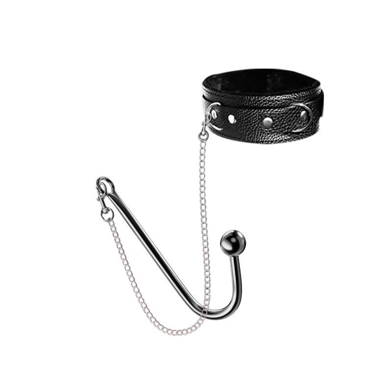 Alternative Restraint Set: Collar, Gag, Handcuffs & Anal Hook for Adult Training & Punishment