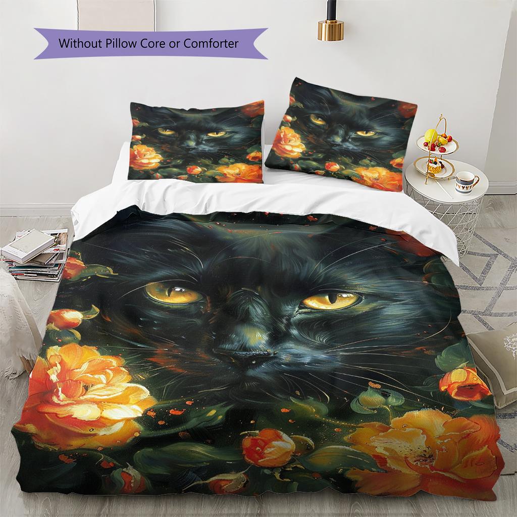 Cartoon Pattern Bedding Quilt Set Quilt Cover Pillowcase Home Decoration Birthday Gift (1 * duvet cover + 2 * pillowcase, without core)