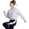 Li Ning Seria Treningowa Seria Fitness Jednolity Kolor Haftowane Logo Okrągły Dekolt Długi Rękaw Bluza Damska Beżowa AWDR922-6