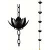 Adjustable Divert Water Rain Chain Cup Outdoor Metal Replacement Lotus Shape Rain Catcher Chain Gutter Rain Chain