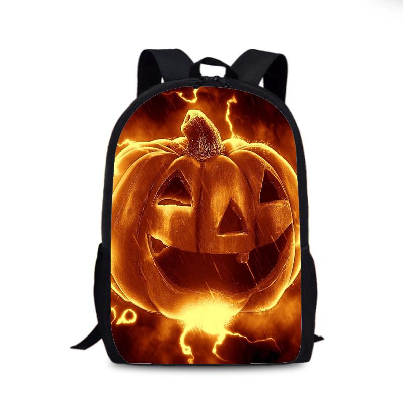 Halloween Fledermaus Kürbis Rucksack Aus Nylonmaterial Für Den Täglichen Gebrauch Und Street Style